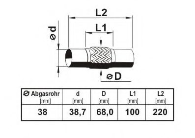 ERNST 460361 Flex Hose, exhaust system